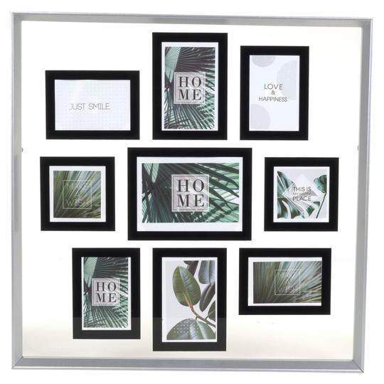 (For 9 Photos) 8, 9 Multi Picture Collage Photo Frame Wall Mounted MDF Frame Family Memories