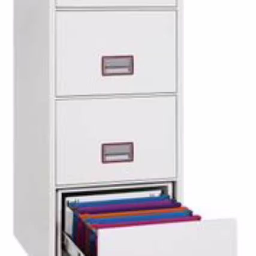 Phoenix Safe World Class Vertical Fire File FS2274E 4 Drawer Filing Cabinet with