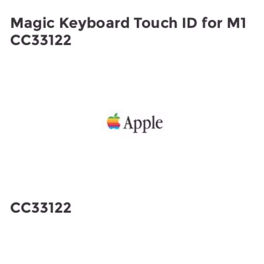 Apple Magic Keyboard Touch ID for M1 CC33122