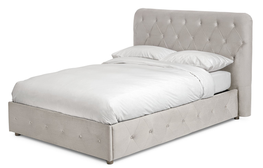 Habitat Savannah Kingsize Ottoman Fabric Bed Frame - Natural