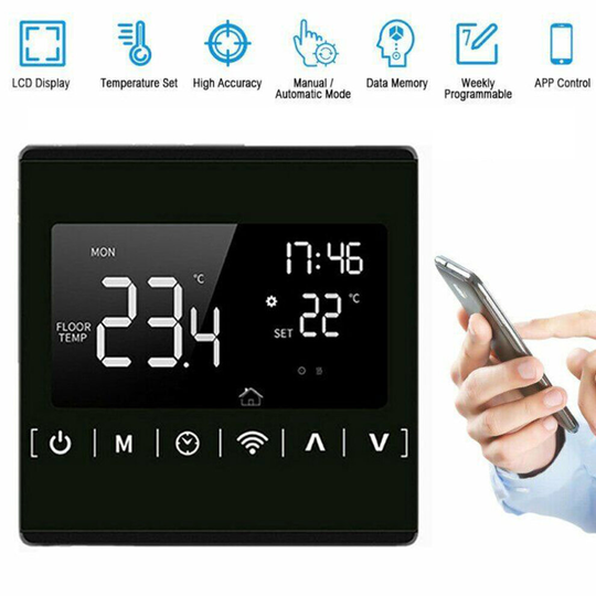 Smart WiFi Heating Thermostat, Gas Boiler Central Control Controller