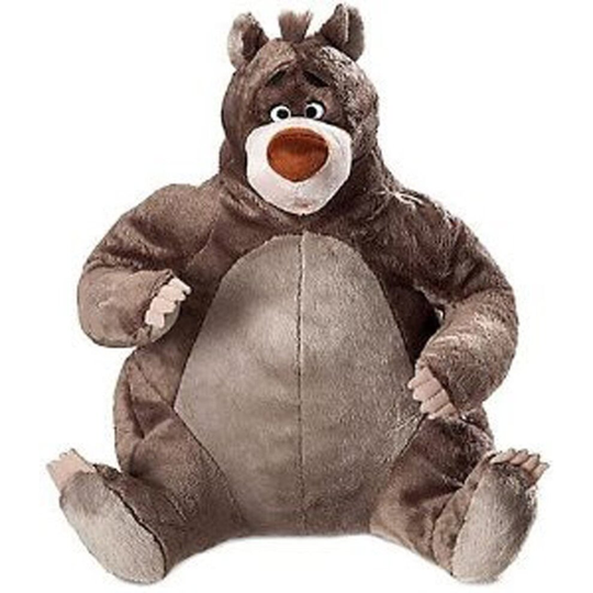 Disney store Jungle Book medium Baloo soft Stuffed Plush Toy 12"