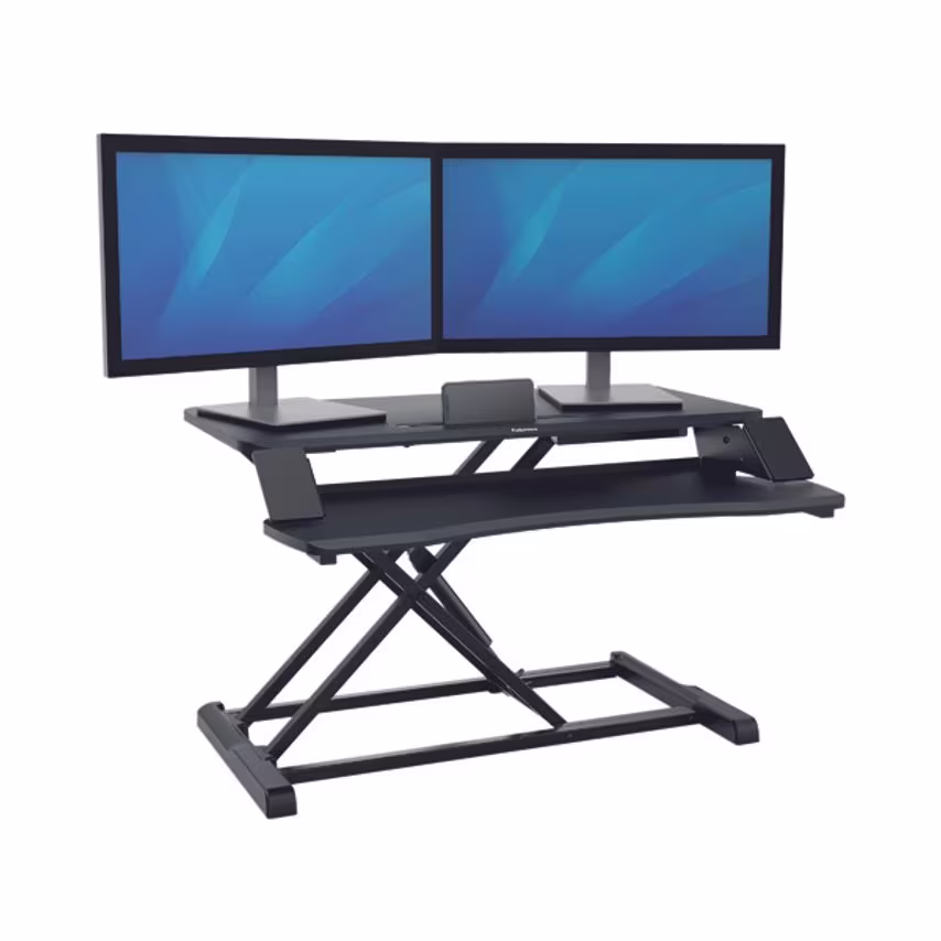 Fellowes Corsivo Sit Stand Workstation Black 8091001