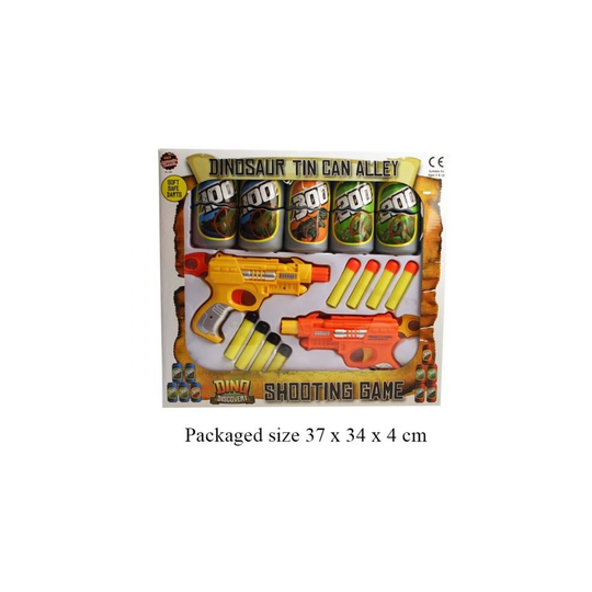 Dinosaur Tin Can Alley Soft Safe Darts Shooting Game