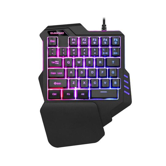 One-Handed Gaming Keyboard Left Hand Keypad Backlight For Computer PC Laptop