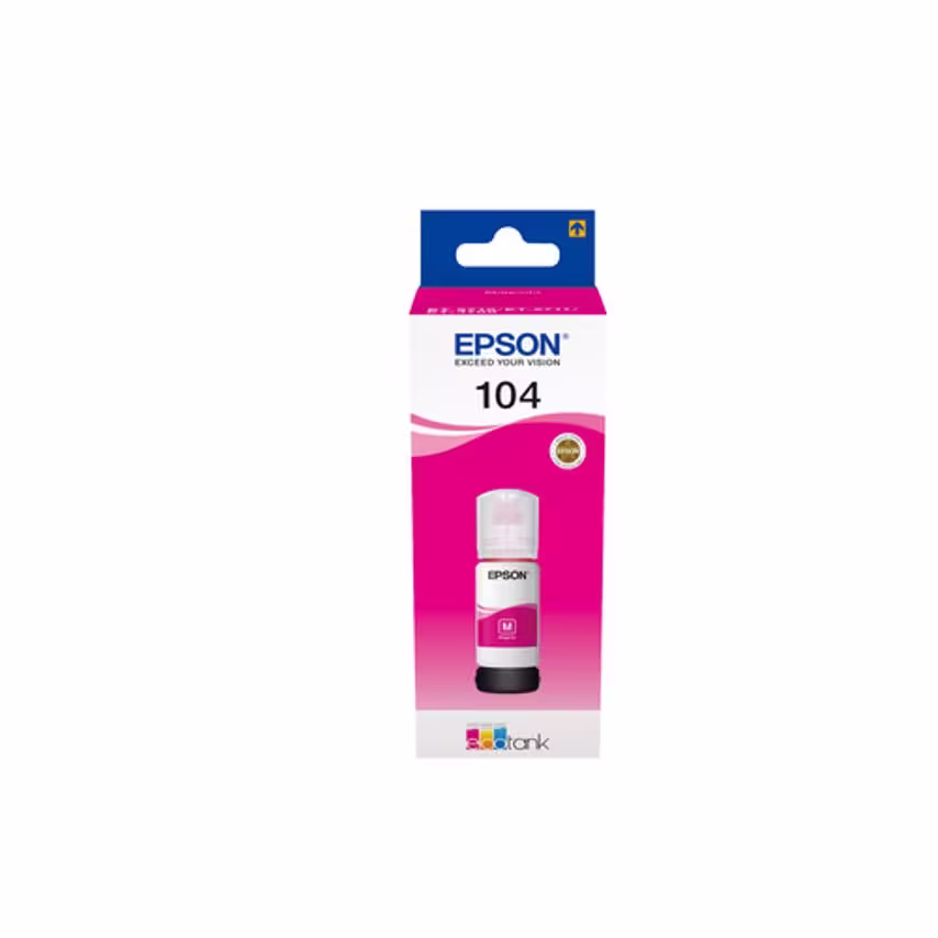 Epson Ink Low Volume 104 Ecotank Magenta Ink Bottle- you get 20