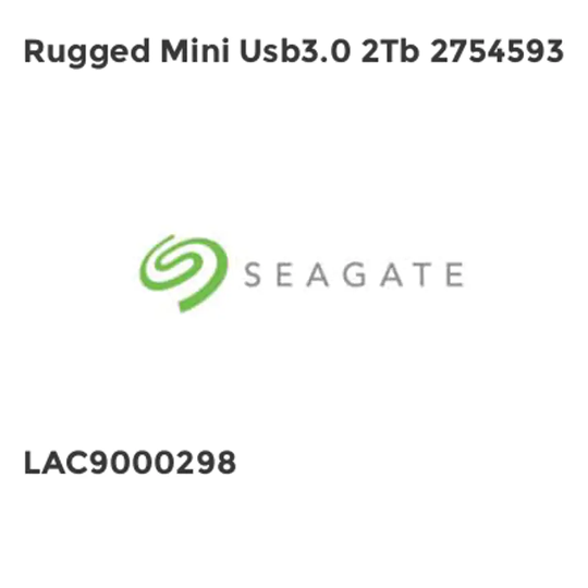 Seagate Rugged Mini Usb3.0 2Tb 2754593- you get 2