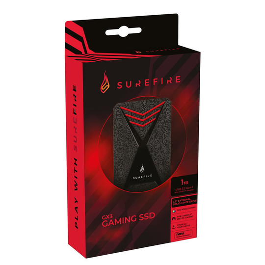 SureFire GX3 Gaming SSD 3.2 1TB Black