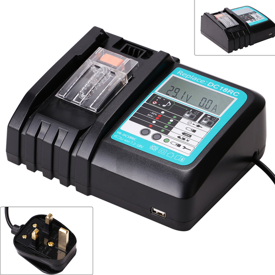 For Makita DC18RC Li-ion LXT 14.4v-18v 3A Fast Single Port Charger