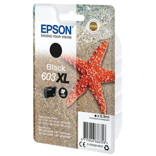 Epson Ink Low Volume Single Pack Black 603XL Ink