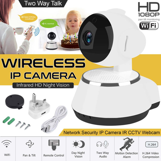 Wireless WIFI IP Camera CCTV Baby Monitor IR 1080P Home Security CAM