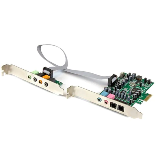 Startech 7.1 PCIe Channel Sound Card 24bit 192KHz- you get 3