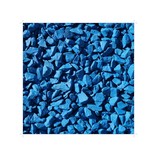 (Azure Blue) 2kg Coloured Garden Stones 10-25mm