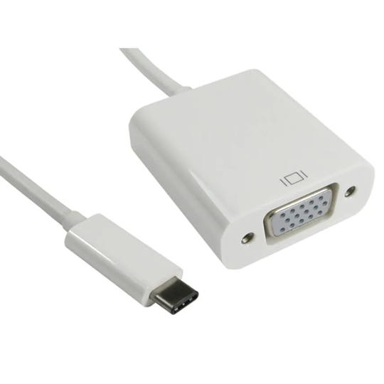 Cables Direct Adaptor 15CM Lead USB C (M) to VGA (F) Adapter