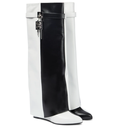 x Disney® Shark Lock knee-high leather boots