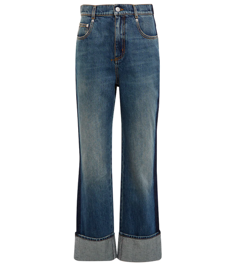 High-rise straight jeans