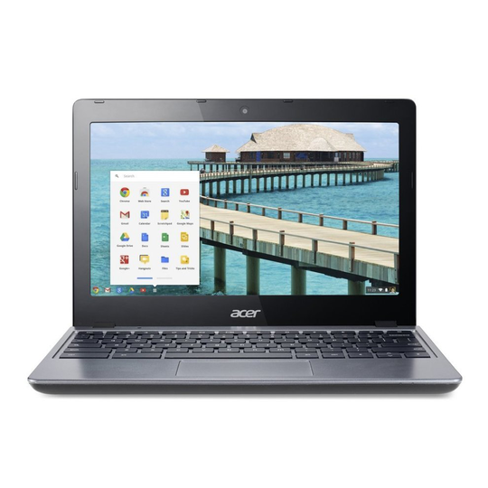 Acer Chromebook C720P Touchscreen 11.6" Laptop Black 2GB RAM 16GB HD 1.4GHz D