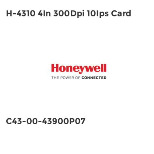 Honeywell H-4310 4In 300Dpi 10Ips Card
