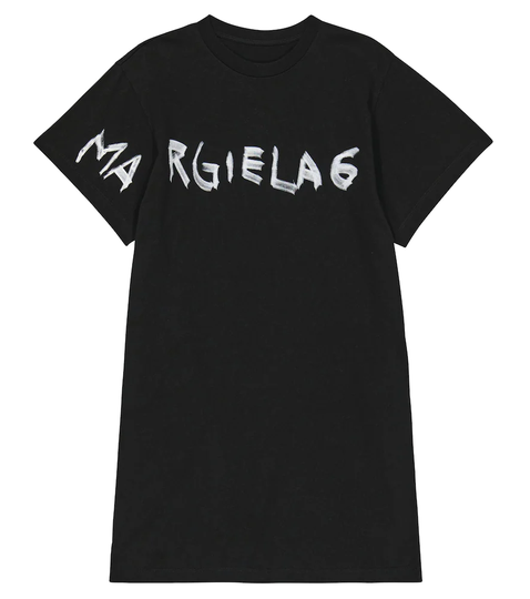 Logo cotton jersey dress