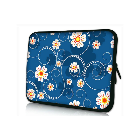 (Blue Flower) 17" inch Tablet Laptop Notebook Sleeve Case Bag