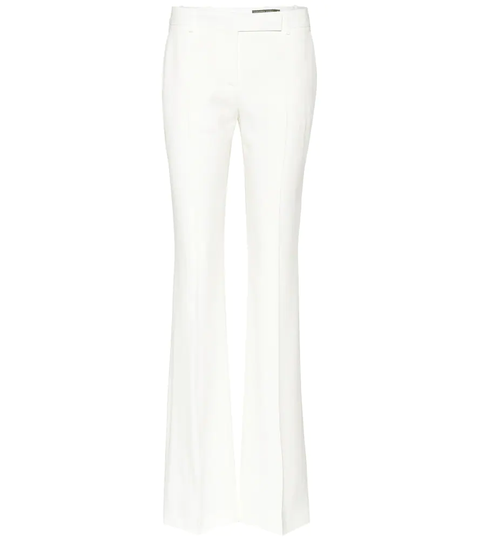 Mid-rise flared pants