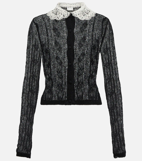 Mohair-blend cardigan