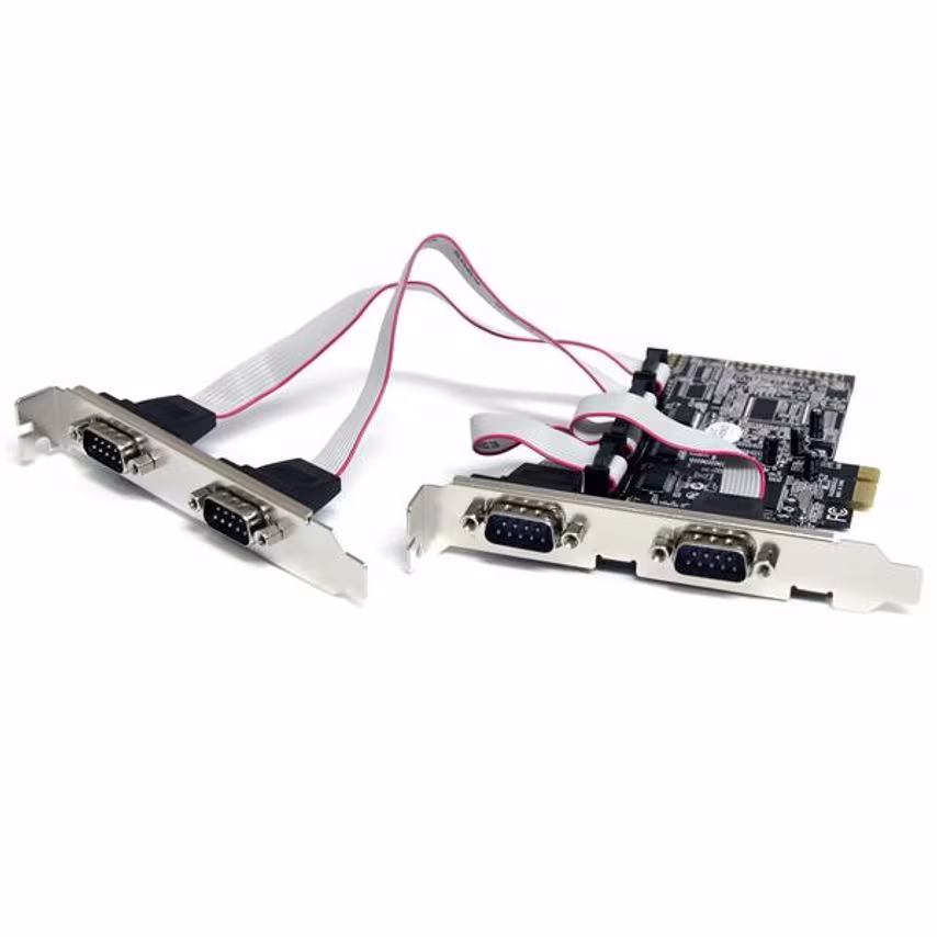 Startech 4 Port Native PCIE RS232 Serial Card- you get 2