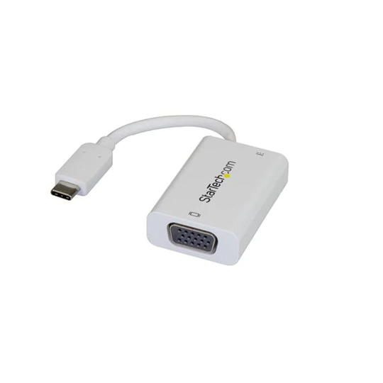 Startech USB C to VGA Adapter with PD 60W White