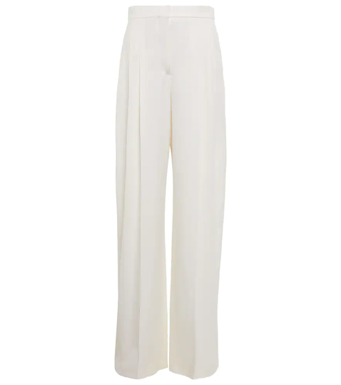 Wide-leg wool pants