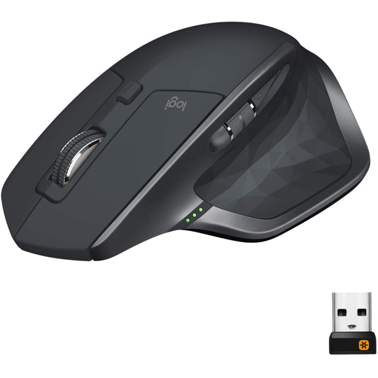 Logitech MX Master 2S Wireless Mouse,Use on Any Surface,Hyper-fast Scrolling,Ergonomic Shape,Rechargeable,Control up to 3 Apple Mac&Windows Computers