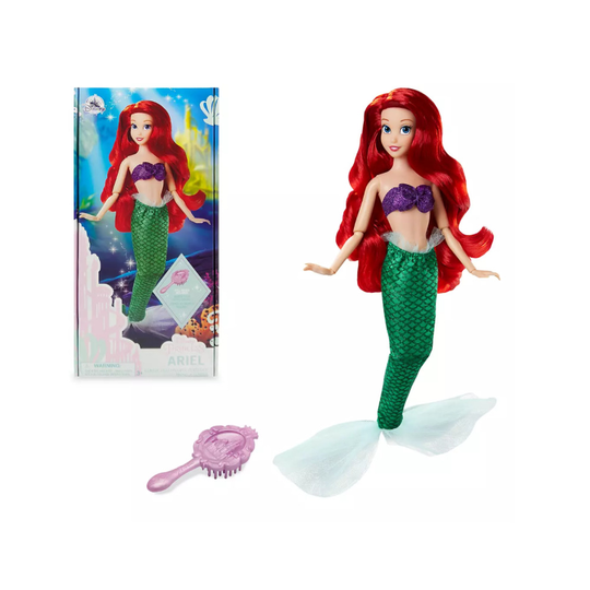 Official Disney The Little Mermaid - Ariel Classic Doll with Brush WLL03 WA8LT