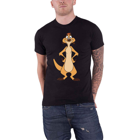 (XXL, Black) Disney T Shirt Lion King Timon Stand Logo new Official Mens Black