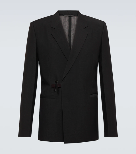Padlock wool single-breasted blazer
