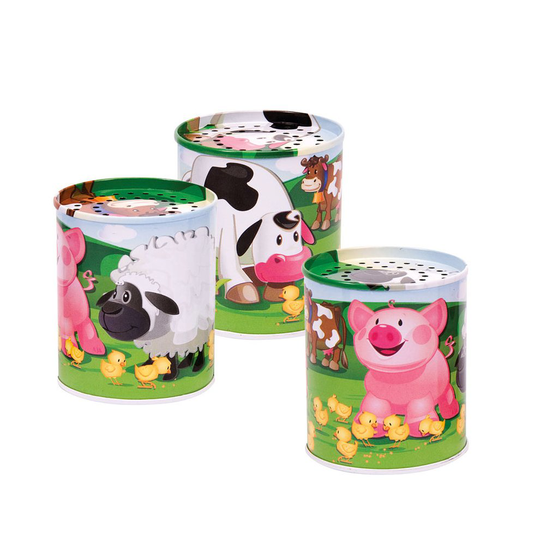 Tin Animal Sound Maker - Stocking Filler Toy Party Bag - tin animal sound maker stocking filler toy party bag