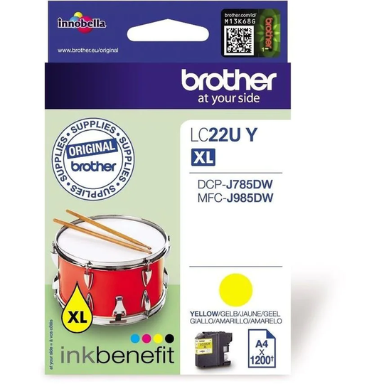 Brother Brother Yellow Ink Cartridge 15ml - LC22UY