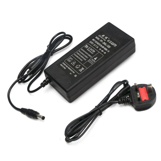 AC 100-240V to DC 12V 5A Regulated Power Adapter, UK Plug Cord Switching Power Supply 5.5*2.1mm for LED Light Strip Amplifier DVR NVR Security...