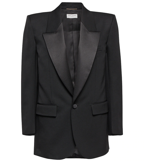 Single-breasted wool blazer
