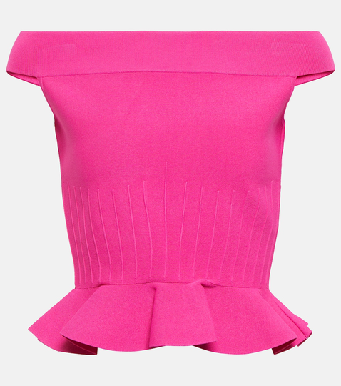 Off-shoulder peplum top