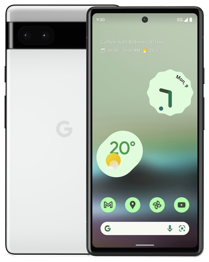 SIM Free Google Pixel 6a 5G 128GB Mobile Phone - Chalk