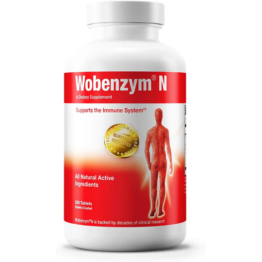 Wobenzym N Authentic German Supplement 200 Tablets