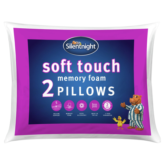 Silentnight Soft Touch Memory Foam Firm Pillow - 2 Pack