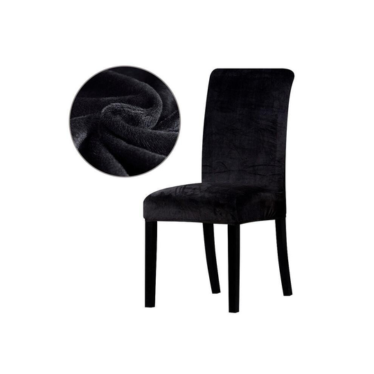 (Black, 1) Dining Banquet Chair Washable Removable Stretch Slipcover Covers Protector