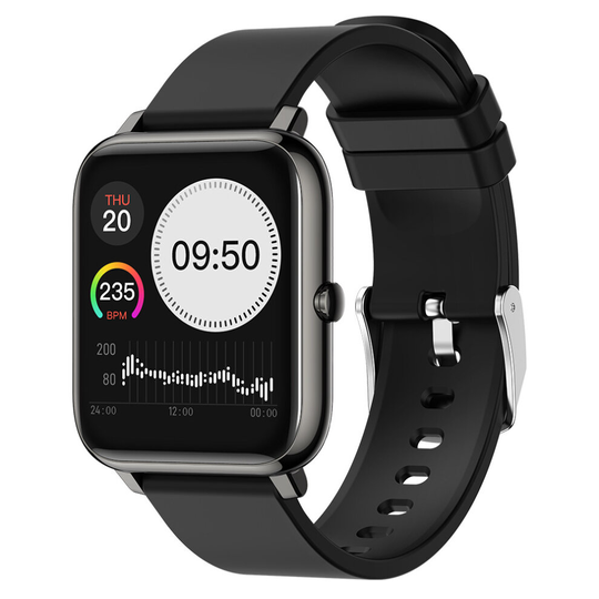 (Black) Popglory Smart Watch Fitness Tracker with Blood Oxygen Blood Pressure Heart Rate Monitor