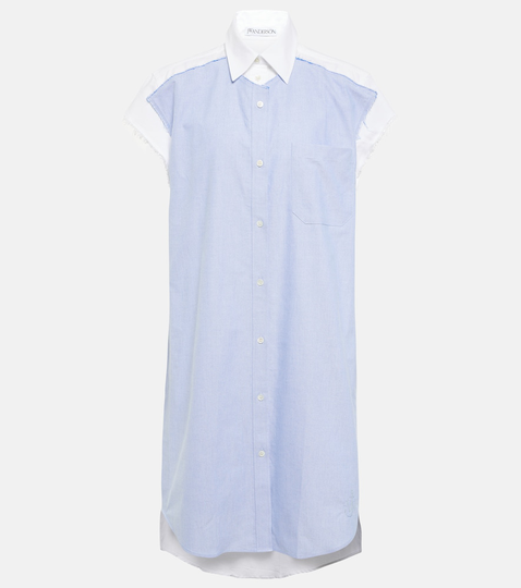 Cotton shirt minidress