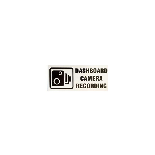Dashboard Camera Recording Notice Vinyl Sticker Warning Sign
