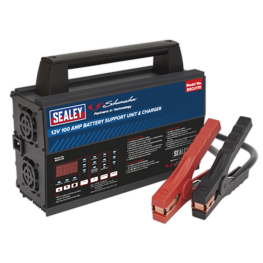 Sealey Schumacher Battery Support Unit & Charger - 12V 100A