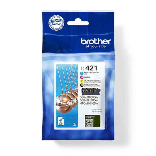 Brother Value Pack Black Cyan Magenta Yellow Standard Capacity Ink Cartridge 200