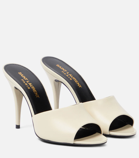 La 19 leather mules