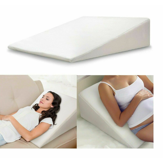 ORTHOLOGICS SOFT BED WEDGE RAISED PILLOW ACID REFLUX GERD MEMORY FOAM BACK