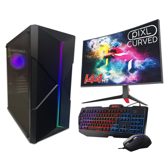 NOX GAMING PYRO PC 24" LED MONITOR BUNDLE | I5 3470 - NVIDIA GTX 1050 TI- 16GB RAM - 2TB